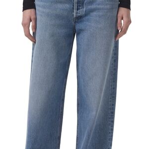 Agolde Washed Blue Wide-Leg Jeans
